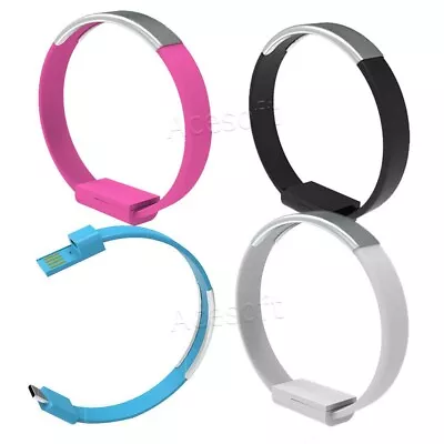 High Speed Universal USB 2.0 Type C Bracelet Wrist Band Data Sync Charging Cable • $13.38