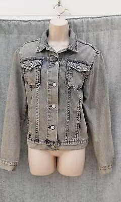 Denim Jacketdistressed Looktopshop50s60s70's80's Vintage Stylesize 10 • £6.99