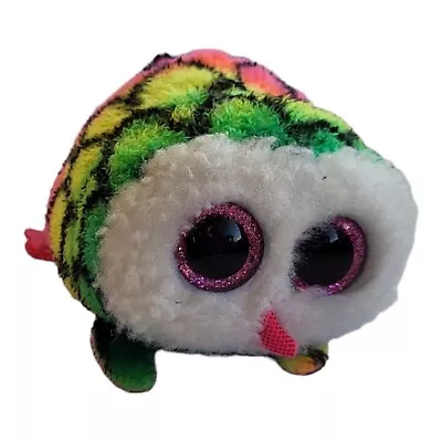 Hootie Owl Teeny Ty Beanie Boo Multicolour Rainbow 10cm Teddy Plush Toy • £2