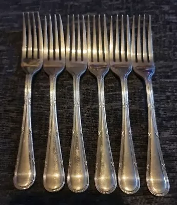 6 Daniel & Arter Nevada Silver Dinner Forks Used • £6