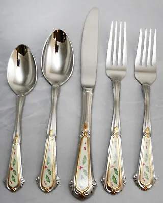 HOLIDAY By Lenox Flatware 5 Piece Place Setting NEVER USED Made In Korea 18/8 • $139.99