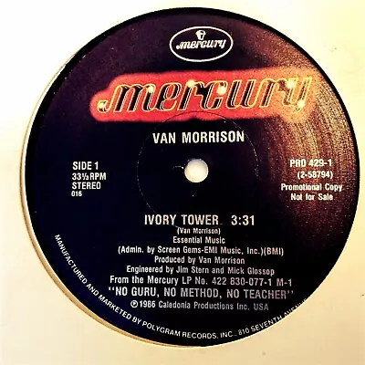 Van Morrison-Ivory Tower 12  (PROMO) 1986 Mercury MINT! • $19.95