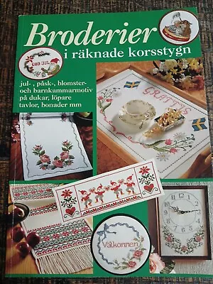 Swedish Cross Stitch Patterns From Svartafaret Vintage Paperback • $15