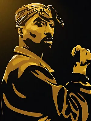 A4 6x4 Tupac 2pac Poster Print Celebrity Gangster Rapper HipHop Wall Art Picture • £3.99