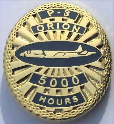 Us Navy P-3 Orion 5000 Flight Hours Pin Vq Vp Recon Patron Patrol Squadron New • $19.95