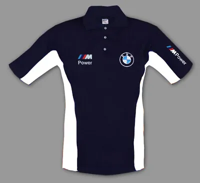 New BMW M Power Power Polo T-shirt Motor Sport Fan Embroidery Apparel • $27.27