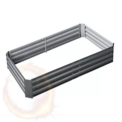 Green Fingers 150 Cm X 90 Cm Galvanised Steel Garden Bed Aluminium Grey • $38.42