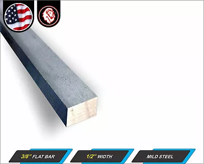 3/8  X 1/2  Steel Flat Bar - Metal Stock - Mild Steel - 12  Long (1-ft) • $3