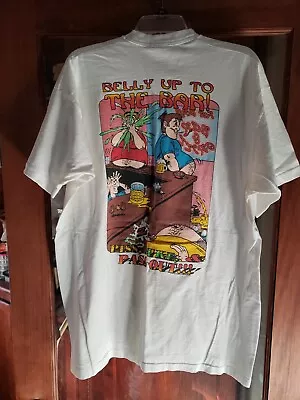 VTG 90’s Tricky Dicks Belly Up To The Bar T Shirt XXL Single Stitch USA 2 Sided • $39.99