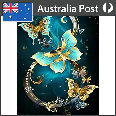 DIY Round Diamond Painting Butterfly Diamond Embroidery Home Decor Resin Craft • $14.29