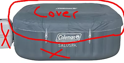 Coleman SaluSpa 6 Person Inflatable Squared Hot Tub Spa (Cover & Insert Only) • $99