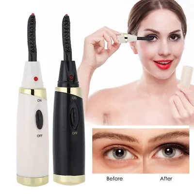 Eyelash Curler Mini Electric Mascara Curling Long Lasting Heated Eye Lashes HPT • $11.04