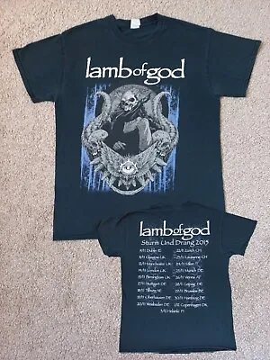 Lamb Of God 2015 Tour T-Shirt - Gildan Size M - Heavy Metal - Machine Head  • £14.99