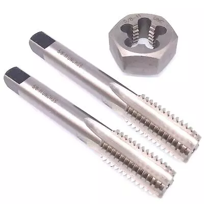 HSS 5/8-11 Taper & Plug Tap & 5/8-11 Hexagon Die Thread Right Hand Set • $23.91