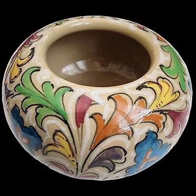 VTG Hand-Painted Italy Pottery Planter Pastel Floral Cortina D'Ampezzo 3  Signed • $29.99