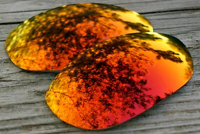 $7.99 • Buy Mirrored Orange Red Polarized Sunglass Lenses For Oakley Monster Dog Dark Tint 