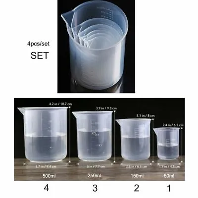 Plastic Measuring Cup For Laboratory Beaker Graduated Cup Measurement Tool • £3.63