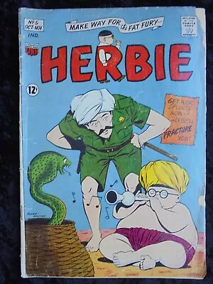 Herbie #5 1964 Acg Silver Age Fat Fury Dean Martin Frank Sinatra Beatles Parody • $22.49