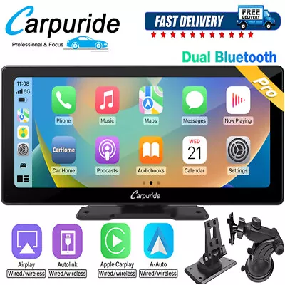 Carpuride NEW 103Pro Bluetooth Car Stereo Wireless Apple Carplay & Android Auto • $259.99