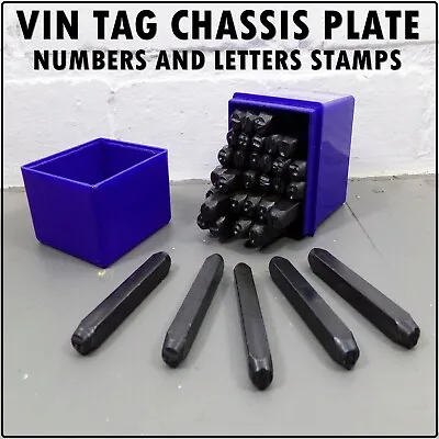 Number Letter Stamp Identity Vin Plate Chassis Tag Classic Car ID Punch Kit Set • $19.83