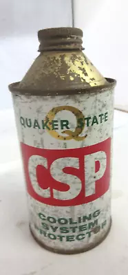 Vintage Advertising Quaker State Csp Cone Top Full 1 Pt     770-z • $15