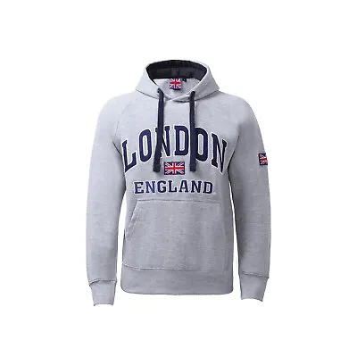 Hoodies For Men Unisex London Hoodies Mens Sweatshirt & Union Jack Embroidery • £25.99