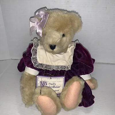 1990 Muffy Vanderbear Music Soiree Purple Velvet Collection Bear W/Stand • $32.30