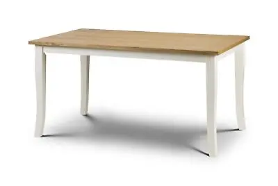 Dining Table Rectangular Kitchen Davenport Range Home Furniture Ivory/Oak Finish • £247.99