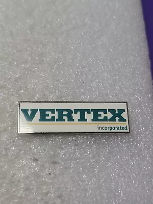 Vertex Incorporated Software Enamel Lapel Pin Dual Post Clutch Back Vintage • $12.99