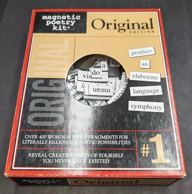Magnetic Poetry Kit Original 400+ Word & Word Fragment Magnets 2007 Open Box • $14.40