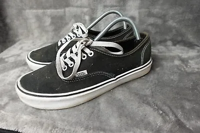 VANS Low Top Ultra Cush Black Canvas Shoes Size Men 9 Women's 10.5 Lace Up New • $37.49