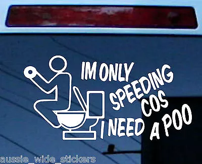 $6.90 • Buy JDM Drift Turbo UTE 4X4 Car Accessories Funny Stickers SPEEDING POO 200mm