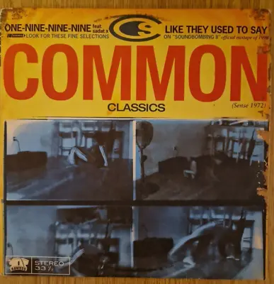 COMMON - ONE-NINE-NINE-NICE / LIKE THEY USED TO SAY (Rawkus DJ Hi-tek Sadat X) • £2.99