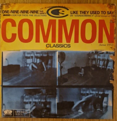 COMMON - ONE-NINE-NINE-NICE / LIKE THEY USED TO SAY (Rawkus DJ Hi-tek Sadat X) • £2.99