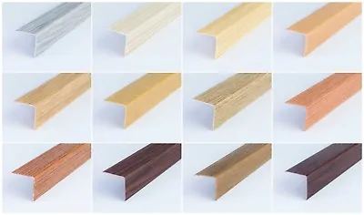 £2.99 • Buy Wood Effect Plastic Pvc Corner 90 Degree Angle Trim 2.5 Meters Various Sizes