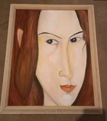 Framed Painting Of Jeanne Hébuterne Inspired By Modigliani - Female Portrait • £75