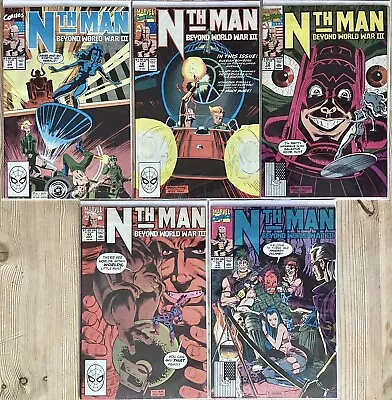 Nth Man Marvel 5 Comic Bundle 1990 Larry Hama Good Bagged/boarded • £10.99