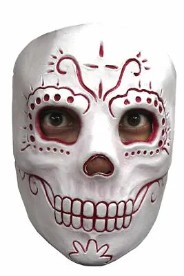 Day Of The Dead Madame Catrina Painted Skull Latex Face Mask Halloween Fun • £5.69