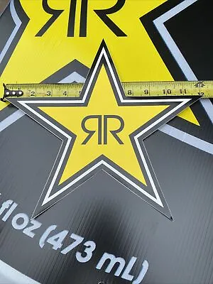 1 Large 12  Authentic Rockstar Energy Drink Sticker Decal Sign Logo Moto Racing • $8.99