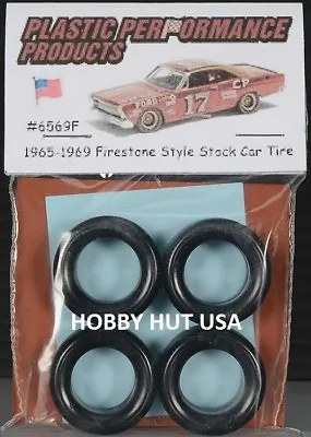 #6569F - 1965-1969 Firestone Style 10  Stock Car Tires - PPP - 1/25 Scale - L@@K • $10.99