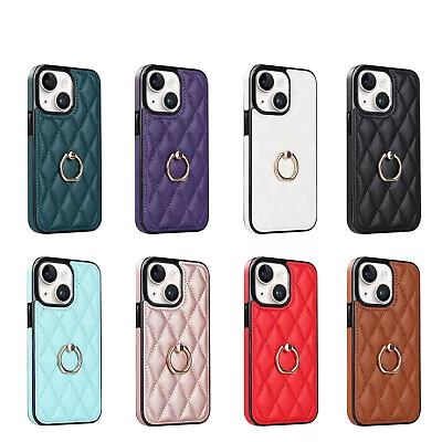 $15.98 • Buy Leather Iphone TPU Case With Ring For IPhone 6 7 8 14 13 12 11 PRO XS MAX XR