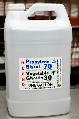 Gallon 70/30 Blend Pg/vg Propylene Glycol Vegetable Glycerin Usp Food Grade  • $48.88