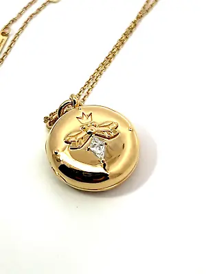 Monica Rich Kosann 18K Yellow Gold  Queen Bee  Diamond Locket Necklace 11.1 Gr. • $2400