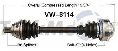 Surtrack Front Driver Left CV Axle Shaft VW-8114 • $81.75