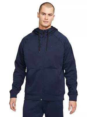 Nike Mens Therma-FIT Full-Zip Logo Obsidian Blue Jacket Medium • $34.30