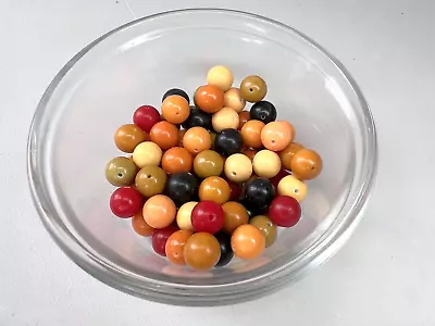 70 Bakelite 11mm Red Olive Cream Blue Flesh Tang. Chartreuse Beads W/ Holes • $19.99