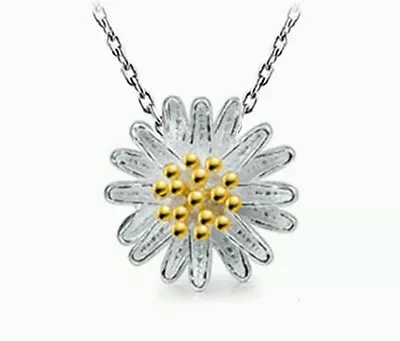 Daisy Necklace Summer Flower Jewelry Wedding Bride Prom Mum Birthday 18 Inch 403 • £3.50
