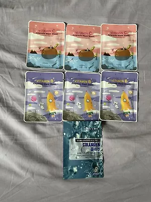 Korean Sheet Mask Esfolio + Orjena Mask Sheet 7 PCS Made In Korea • £14