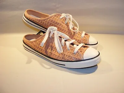 Converse All Star Chuck Taylor ~  Raffia  ~ Beige ~ Slip On Mules ~ UK 8 • £29.99