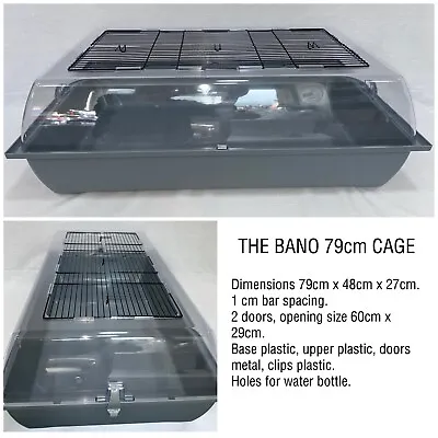 80cm Hamster Cage Bano Tank Style Grey • £39.99
